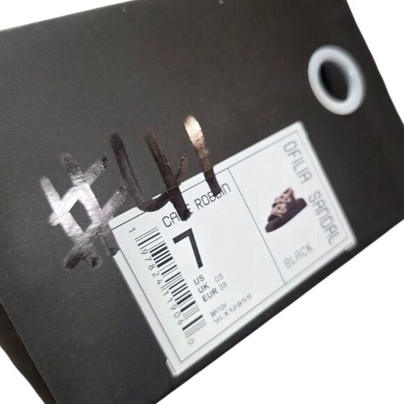 Cape Robbin Black Ofilia Sling Back Open Toe Buckle Sandals 7 - Picture 5 of 5